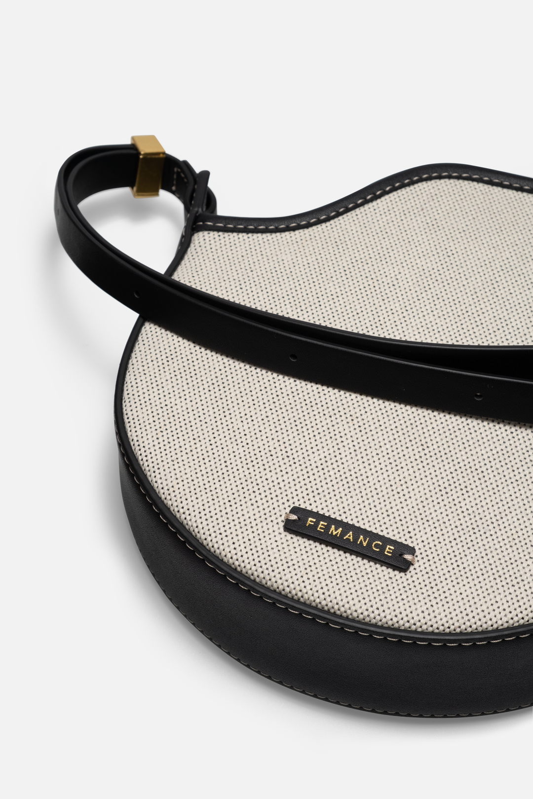 Calla - 再造皮革拼帆布 黑色