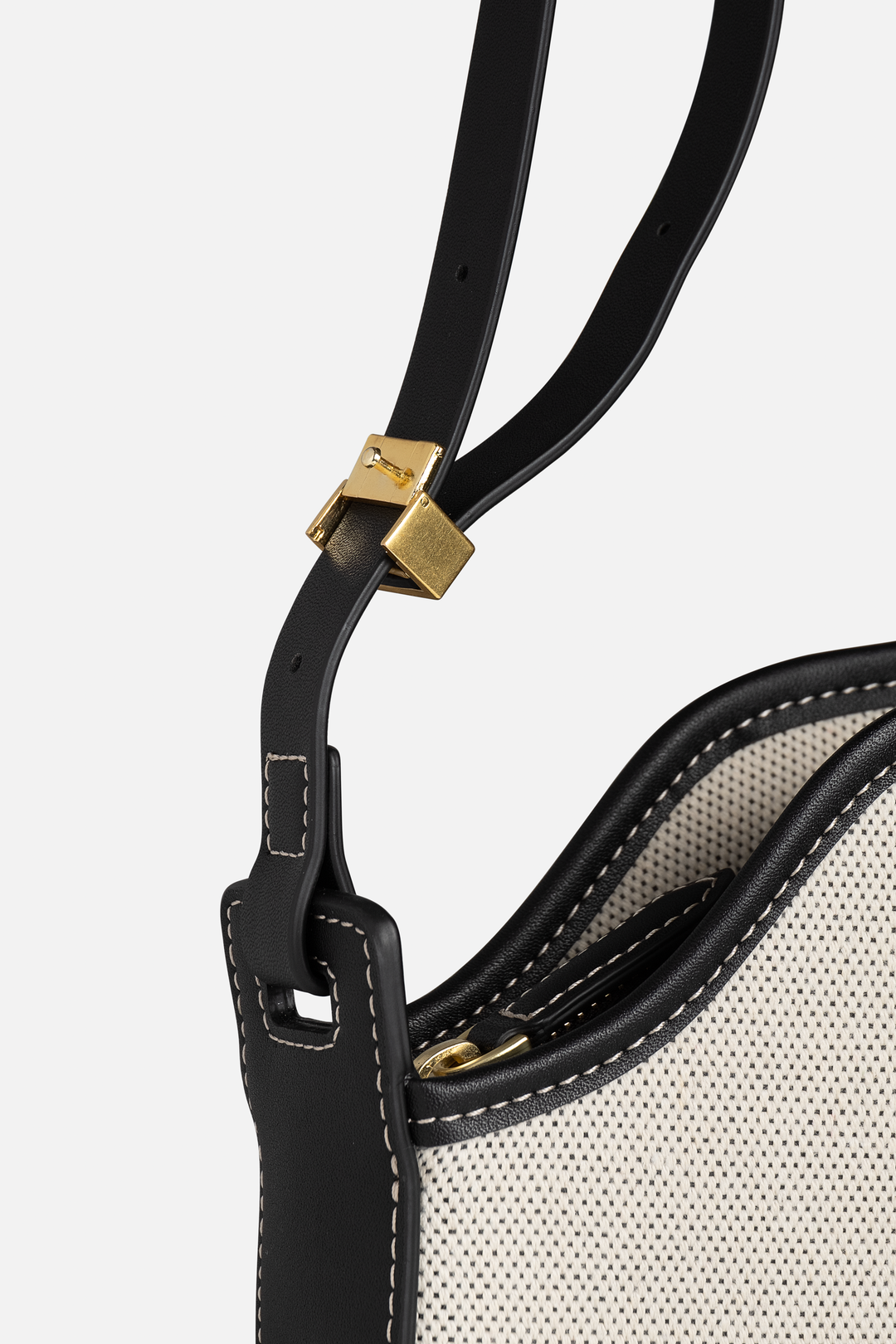 Calla - 再造皮革拼帆布 黑色