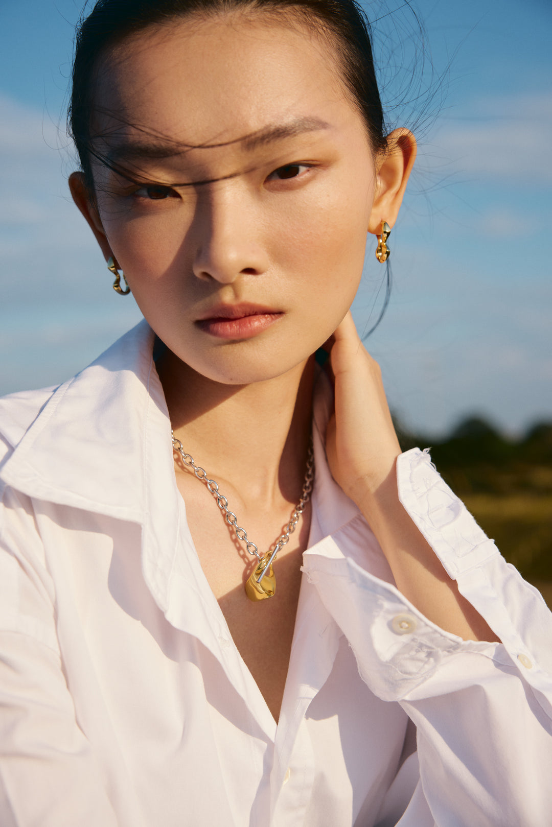 Hourglass Earrings - Gold