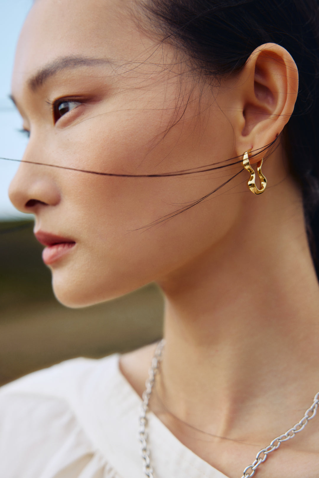 Hourglass Earrings - Gold