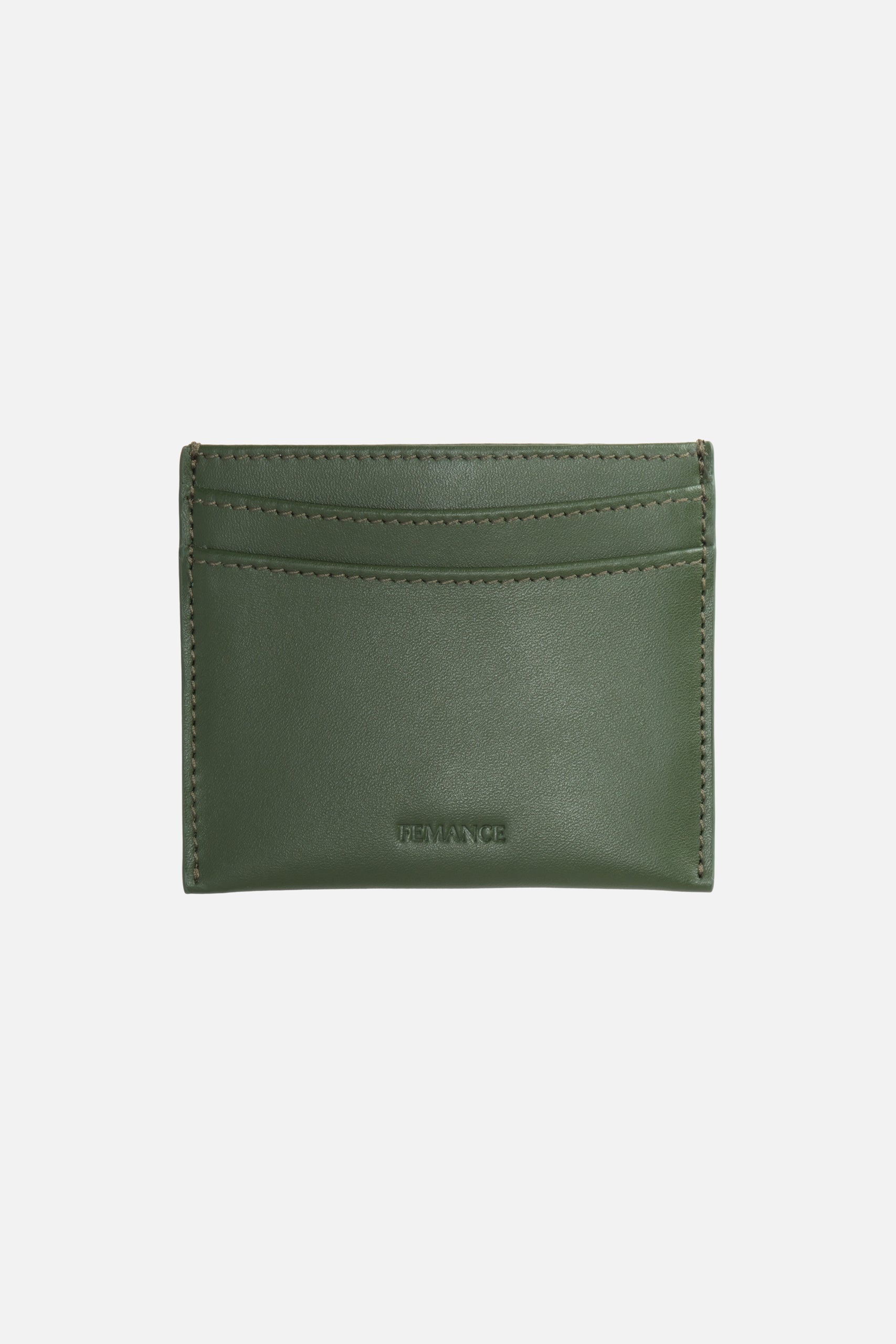 Open Card Holder in smooth calfskin - Eden