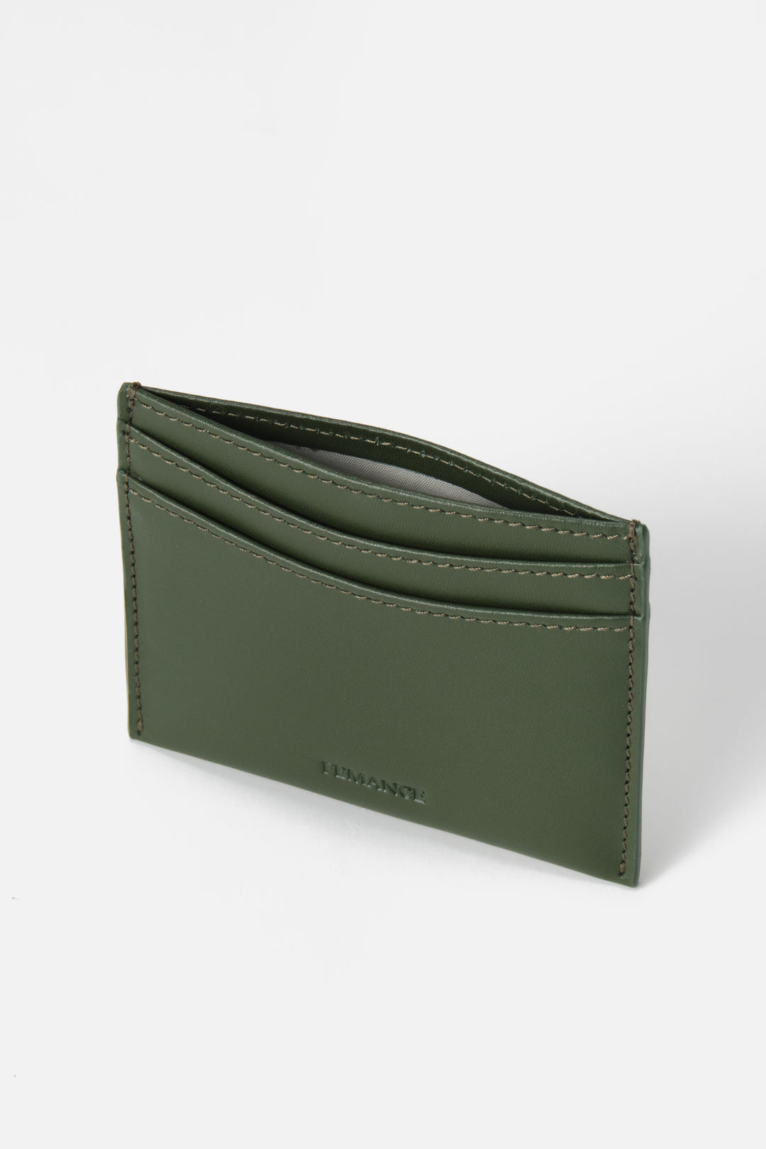 Open Card Holder in smooth calfskin - Eden