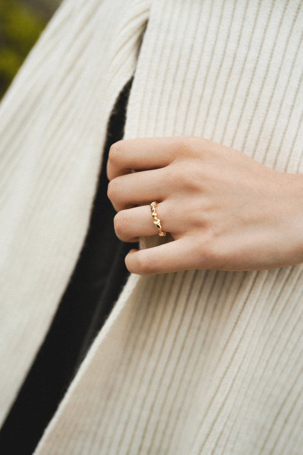 Stacked Stone Ring - Gold