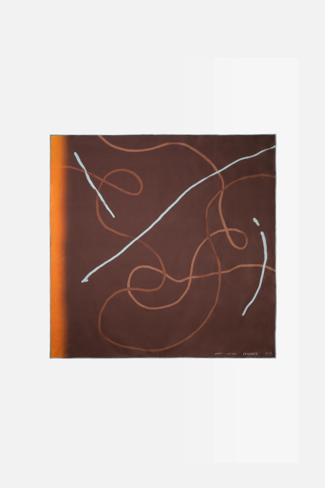 Square scarf in Silk Twill - Drawn