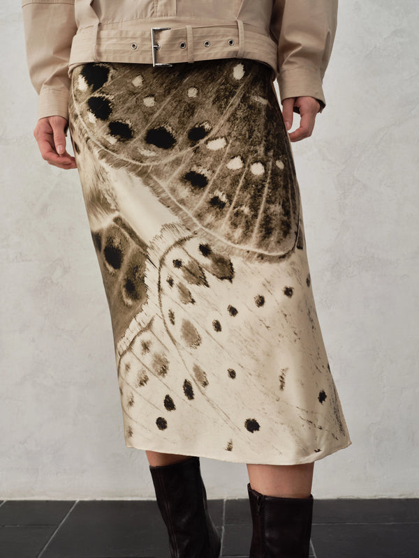 Square scarf in Silk Charmeuse - Ocelli (Pre-order)