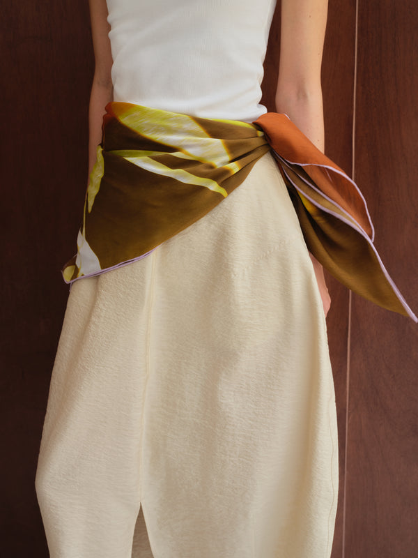 Square scarf in Silk Chiffon - Quiet night