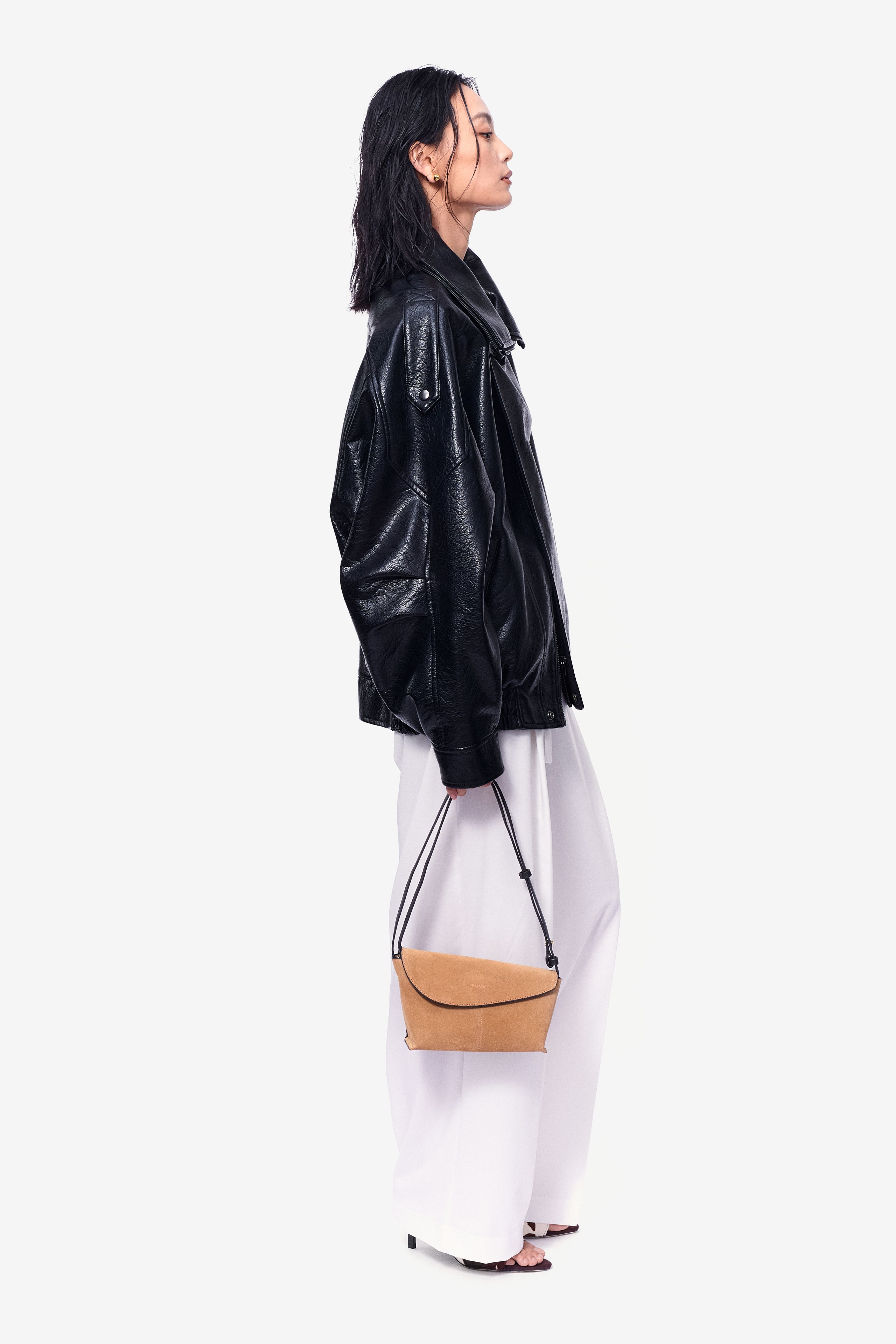 Lympia Pouch - 卡其色（麂皮）