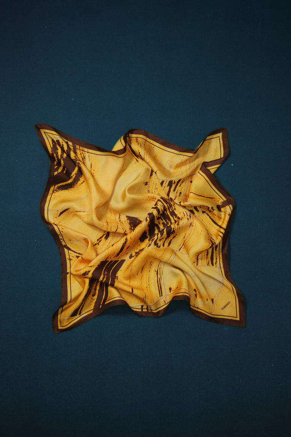 Square scarf in Silk Twill - Summer Wood