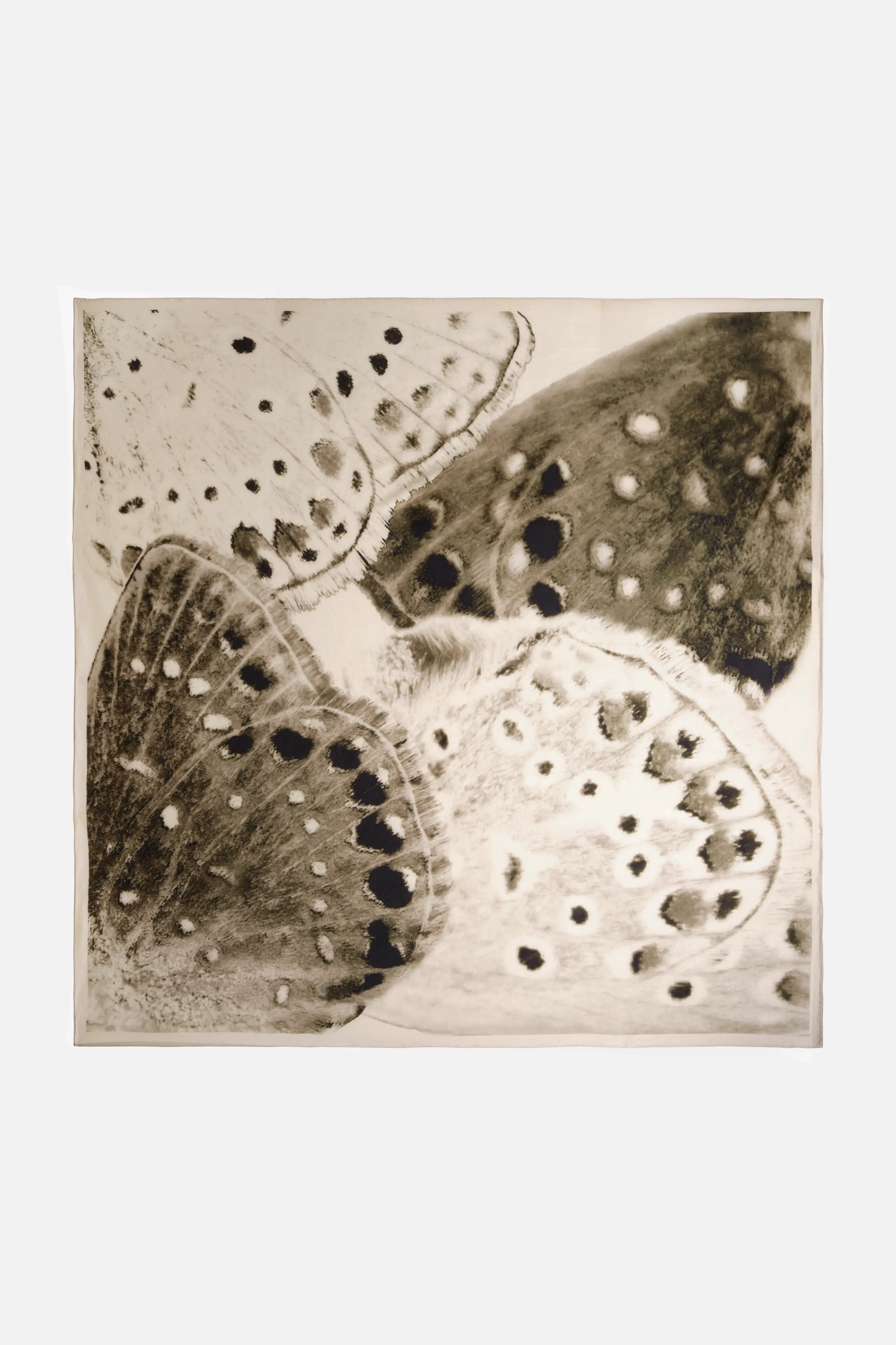 Square scarf in Silk Charmeuse - Ocelli