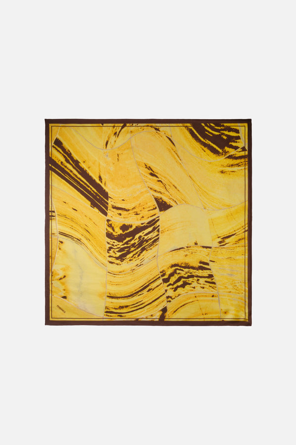 Square scarf in Silk Twill - Summer Wood